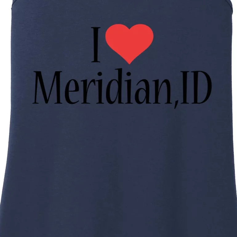 I Love Meridian Idaho Heart City State Combination Gift Ladies Essential Tank