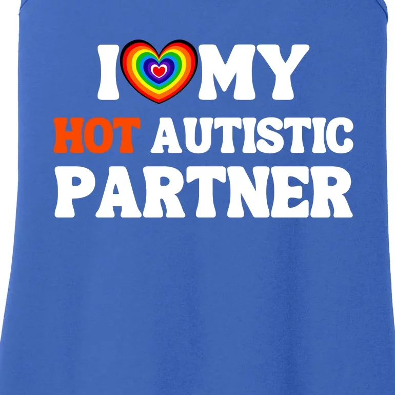 I Love My Hot Autistic Partner Ladies Essential Tank