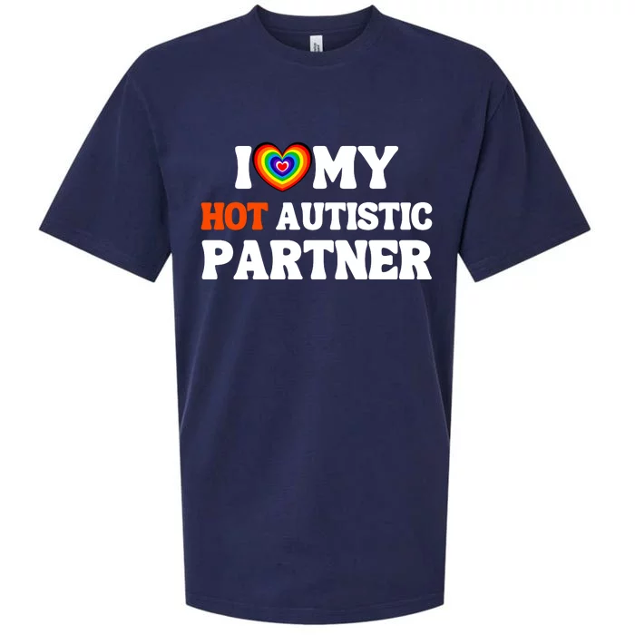 I Love My Hot Autistic Partner Sueded Cloud Jersey T-Shirt