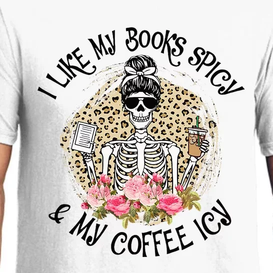 I Like My Books Spicy & My Coffee Icy Reader Reading Bookish Pajama Set