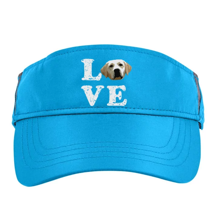 I Love My Yellow Lab Labrador Retriever Dog Tee Adult Drive Performance Visor