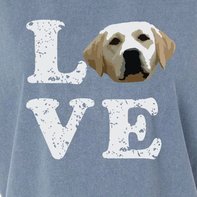 I Love My Yellow Lab Labrador Retriever Dog Tee Garment-Dyed Women's Muscle Tee