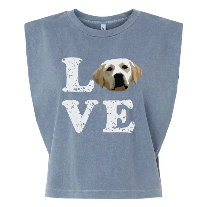 I Love My Yellow Lab Labrador Retriever Dog Tee Garment-Dyed Women's Muscle Tee