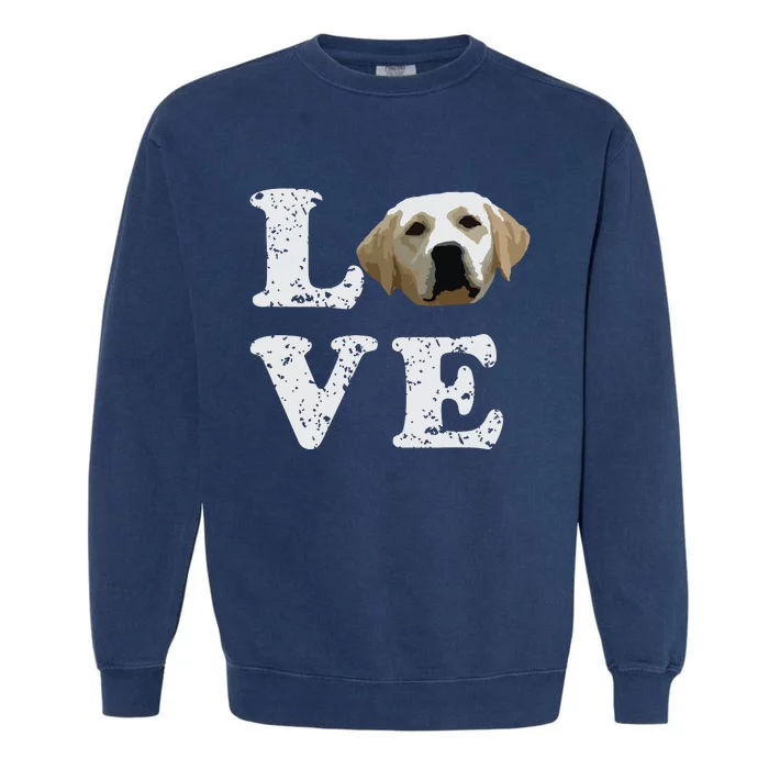 I Love My Yellow Lab Labrador Retriever Dog Tee Garment-Dyed Sweatshirt