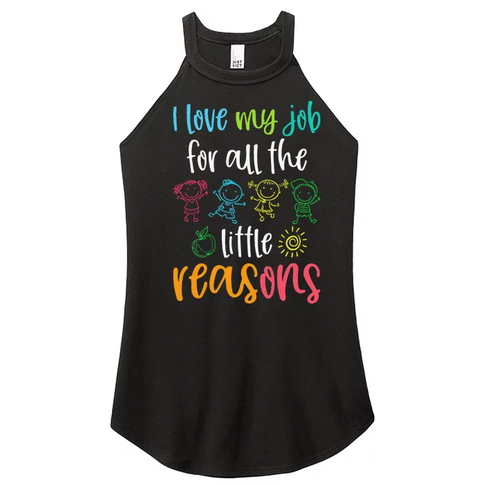 I Love My Job for All the Little Reasons 100 Days of School Women’s Perfect Tri Rocker Tank