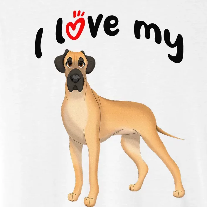 I Love My Fawn Great Dane Dog ChromaSoft Performance T-Shirt