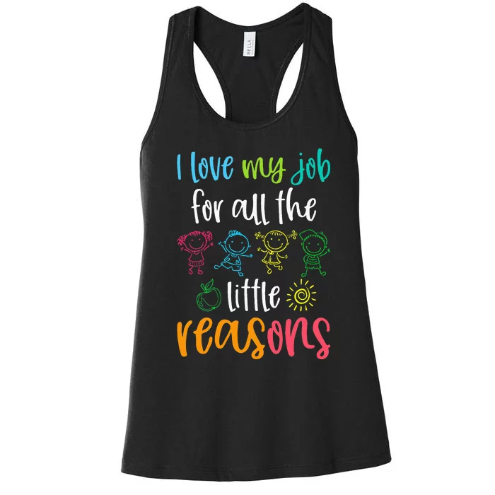 I Love My Job For All The Little Reasons Women's Racerback Tank