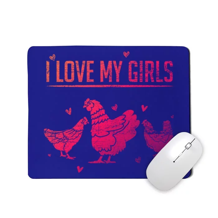 I Love My Farmer Chicken Meaningful Gift Mousepad