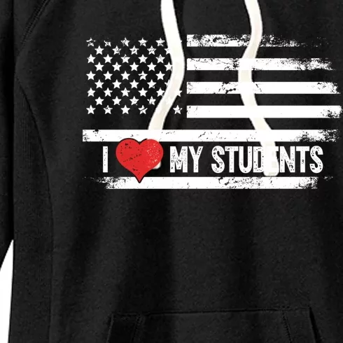 I Love My Students Cool Gift Women's Fleece Hoodie