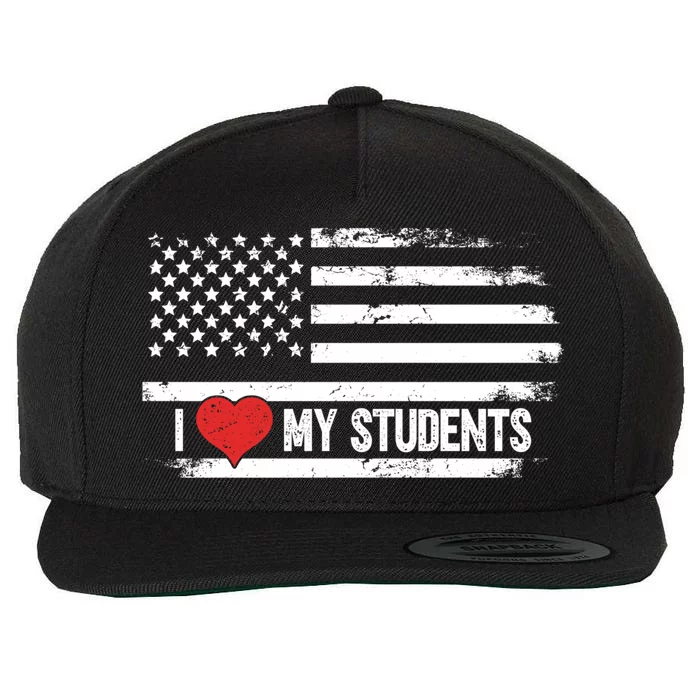 I Love My Students Cool Gift Wool Snapback Cap