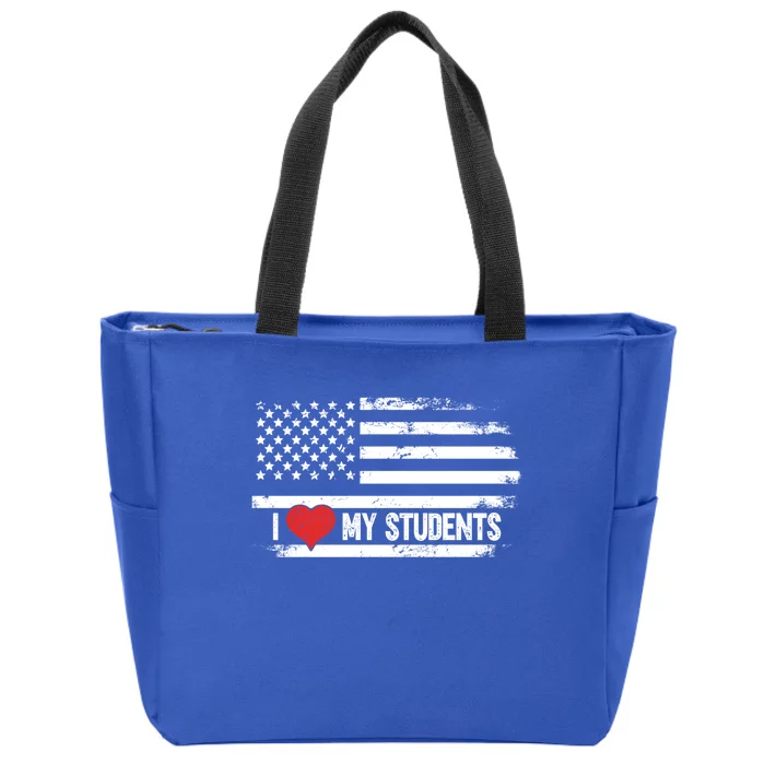 I Love My Students Cool Gift Zip Tote Bag