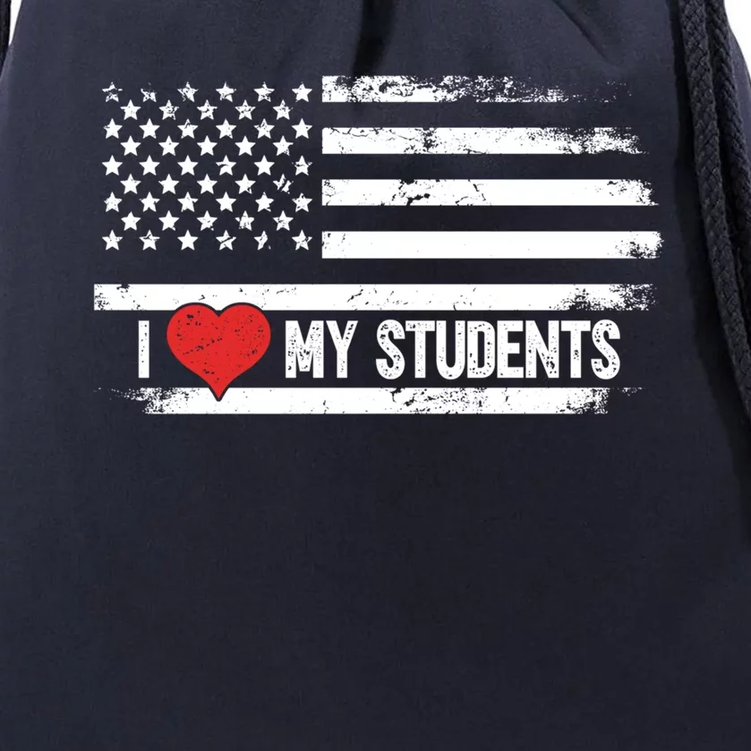 I Love My Students Cool Gift Drawstring Bag