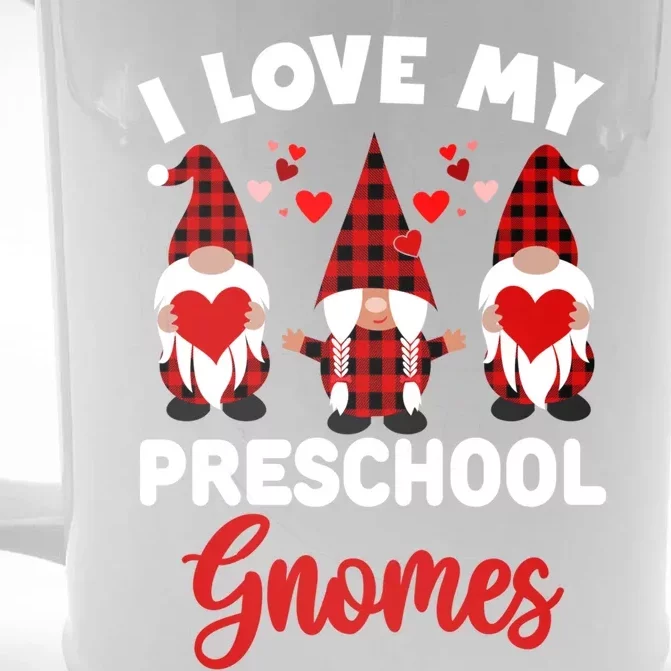 I Love My Preschool Gnomes Cute Valentines Day Teacher Love Gift Front & Back Beer Stein