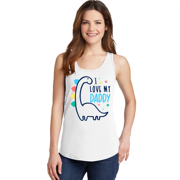 I Love My Daddy Dinosaur Ladies Essential Tank