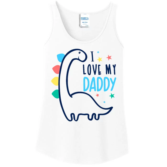 I Love My Daddy Dinosaur Ladies Essential Tank