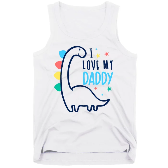 I Love My Daddy Dinosaur Tank Top