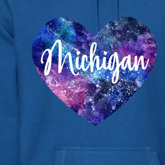 I Love Michigan Usa Gift Premium Hoodie