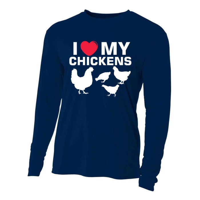 I Love My Chickens Chicken Cooling Performance Long Sleeve Crew