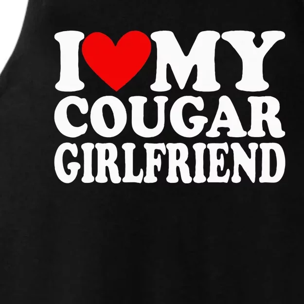 I Love My Cougar Girlfriend Ladies Tri-Blend Wicking Tank