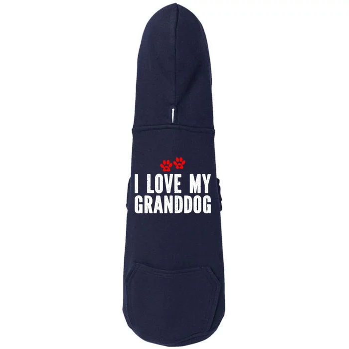 I Love My Granddog Doggie 3-End Fleece Hoodie