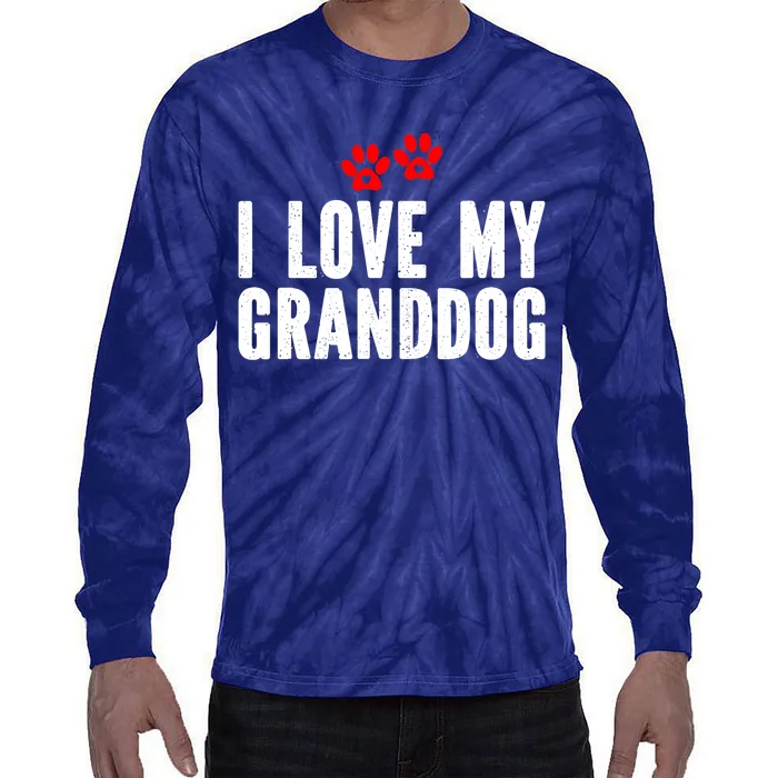 I Love My Granddog Tie-Dye Long Sleeve Shirt