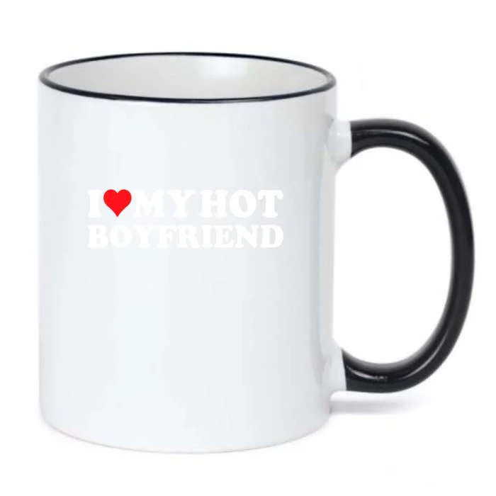 I Love My Hot Boyfriend Gift Black Color Changing Mug