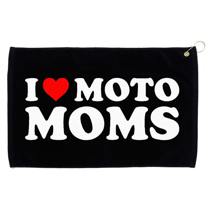 I Love Moto Moms Grommeted Golf Towel