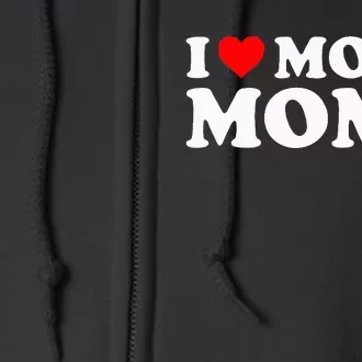 I Love Moto Moms Full Zip Hoodie