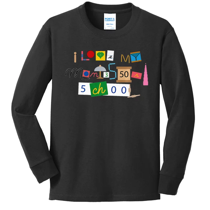 I Love My Montessori School Kids Long Sleeve Shirt