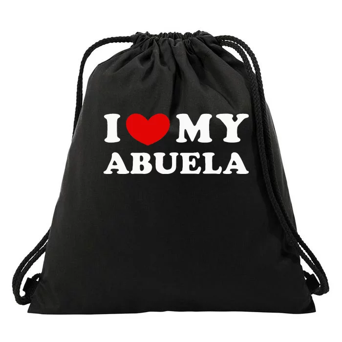 I Love My Abuela Drawstring Bag