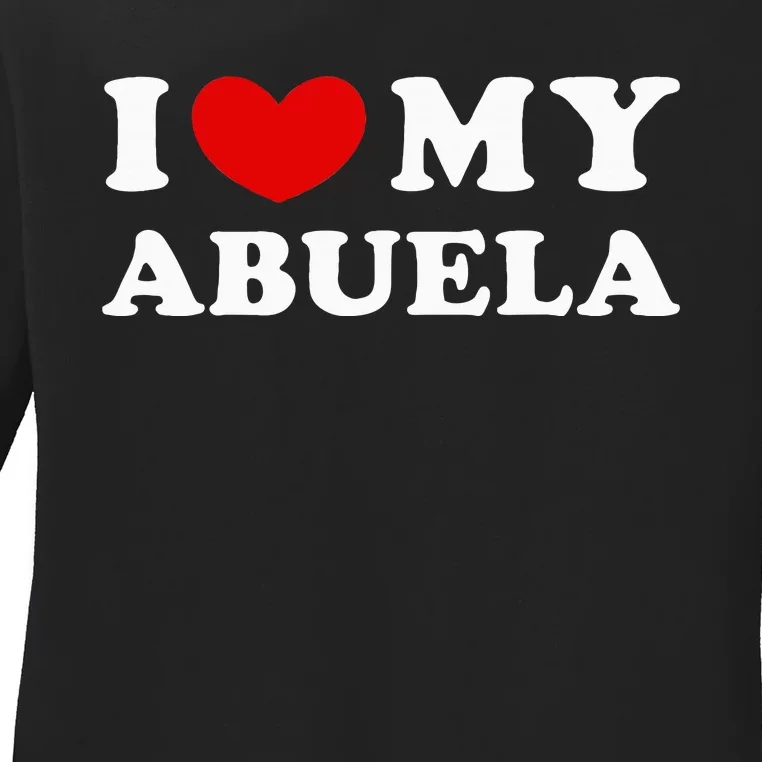 I Love My Abuela Ladies Long Sleeve Shirt