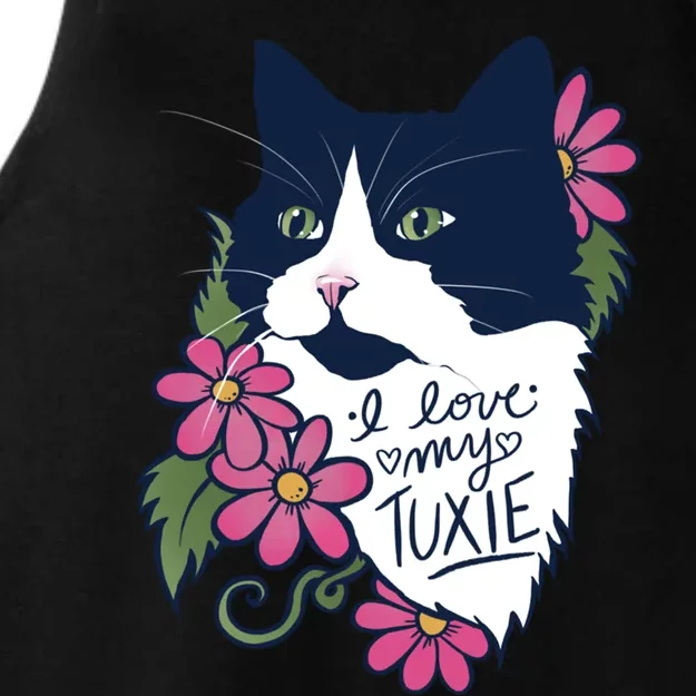 I Love My Tuxie Cat Tuxedo Cat Meaningful Gift Ladies Tri-Blend Wicking Tank