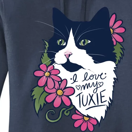 I Love My Tuxie Cat Tuxedo Cat Meaningful Gift Women's Pullover Hoodie