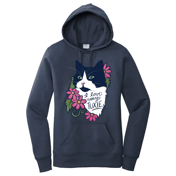 I Love My Tuxie Cat Tuxedo Cat Meaningful Gift Women's Pullover Hoodie