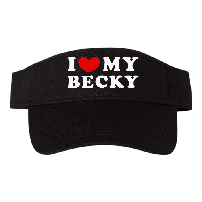 I Love My Becky Valucap Bio-Washed Visor