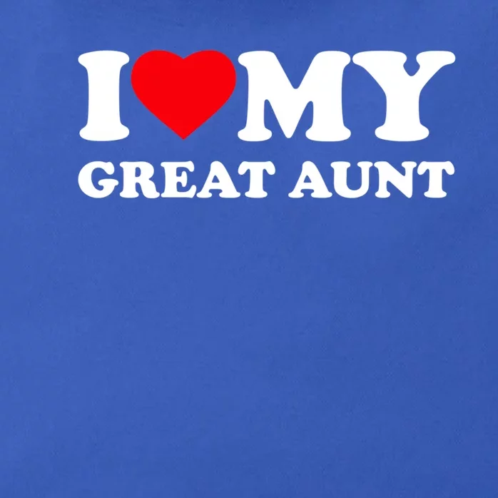 I Love My Great Aunt Heart Cool Gift Zip Tote Bag