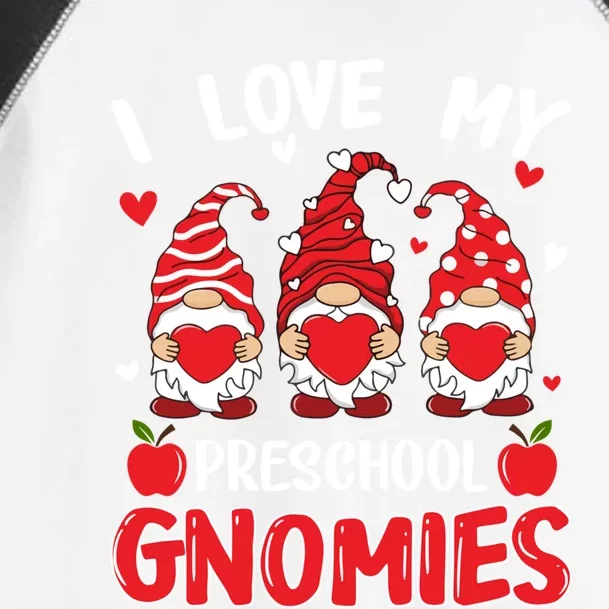 I Love My Preschool Gnomies Cute Valentines Day Teacher Gift Meaningful Gift Toddler Fine Jersey T-Shirt