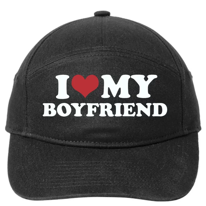 I Love My Boyfriend 7-Panel Snapback Hat