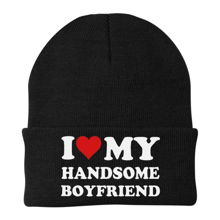 I Love My Handsome Boyfriend I Heart My Handsome Boyfriend Knit Cap Winter Beanie