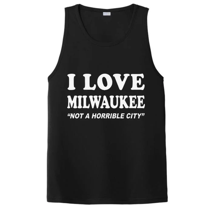 I Love Milwaukee Wisconsin Performance Tank