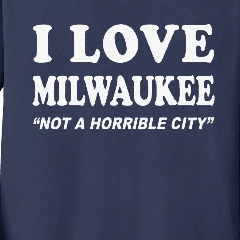 I Love Milwaukee Wisconsin Kids Long Sleeve Shirt