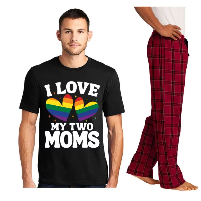 I Love My Two Moms Lesbian Lgbtq Pajama Set