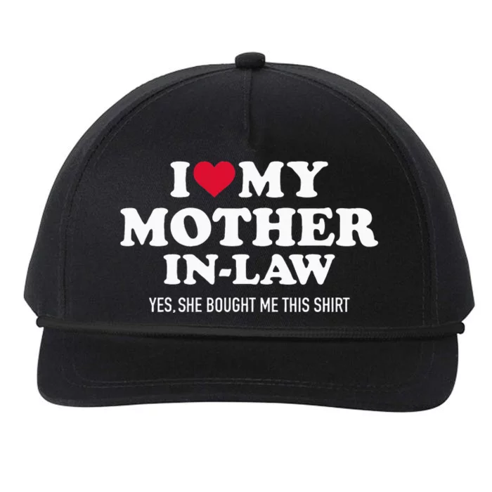 I Love My Mother In Law For Son In Law Snapback Five-Panel Rope Hat