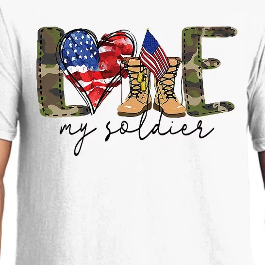 I Love My Soldier Military Military Army Wife Pajama Set