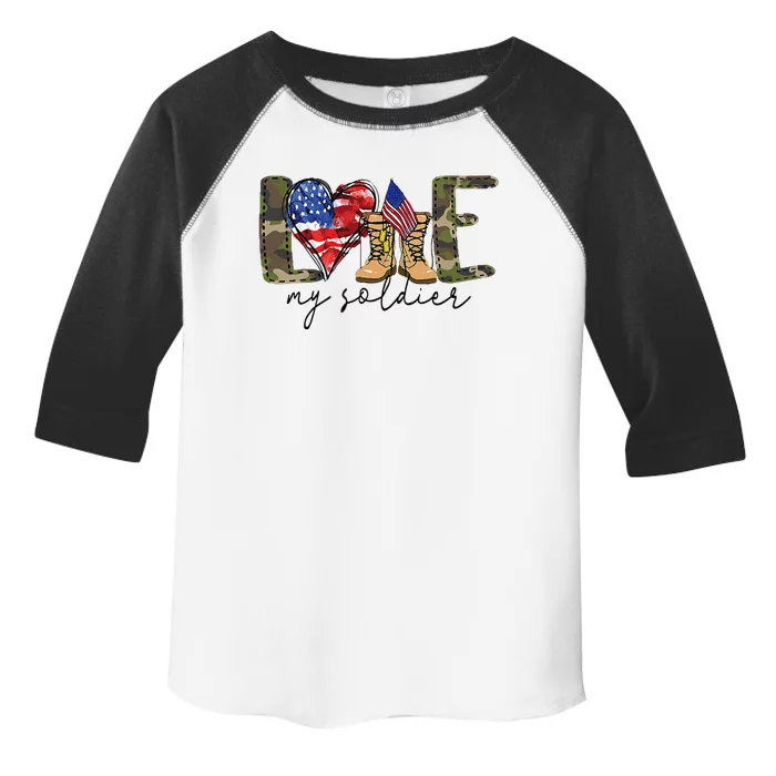 I Love My Soldier Military Military Army Wife Toddler Fine Jersey T-Shirt