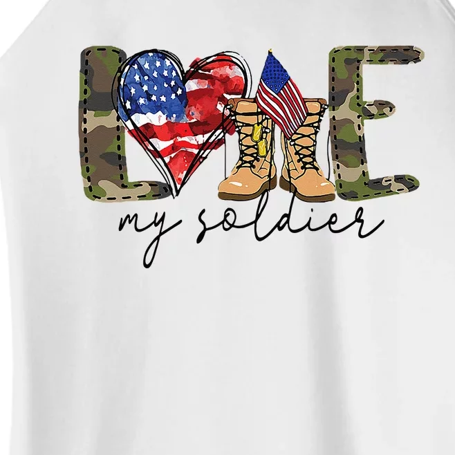 I Love My Soldier Military Military Army Wife Women’s Perfect Tri Rocker Tank