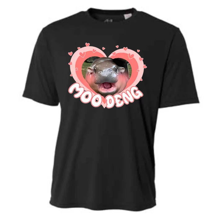 I Love Moo Deng Baby Hippo Moo Deng I Heart Moo Deng Cooling Performance Crew T-Shirt