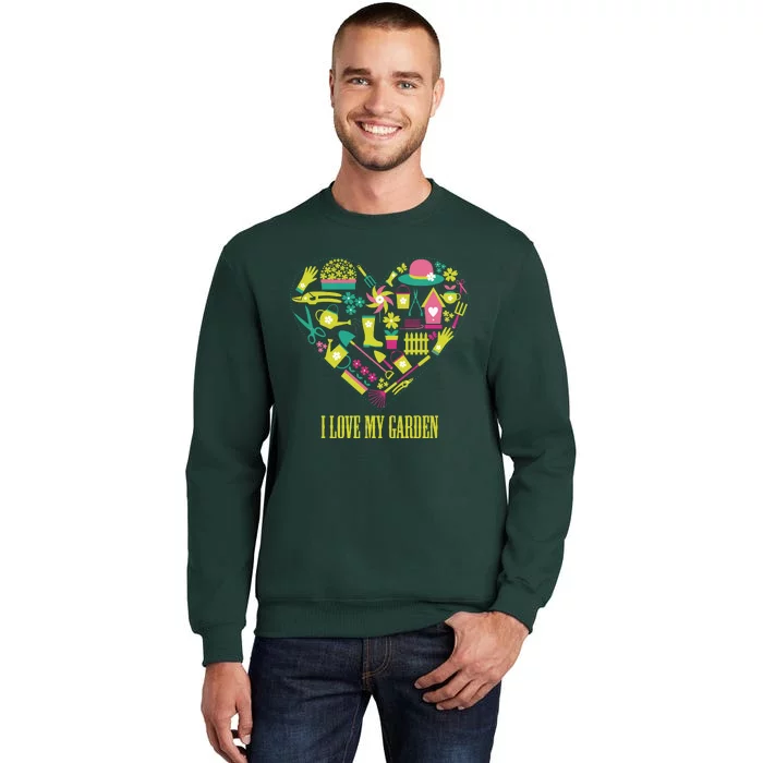 I Love My Garden Abstract Heart Tall Sweatshirt