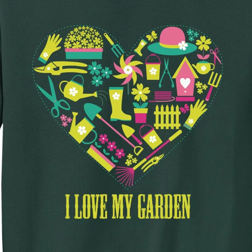 I Love My Garden Abstract Heart Tall Sweatshirt