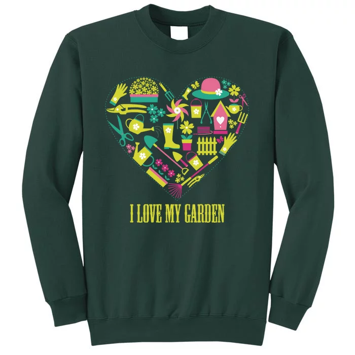 I Love My Garden Abstract Heart Tall Sweatshirt